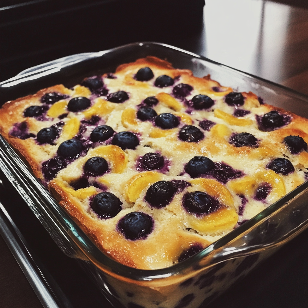 Blueberry Cottage Cheese Breakfast Bake