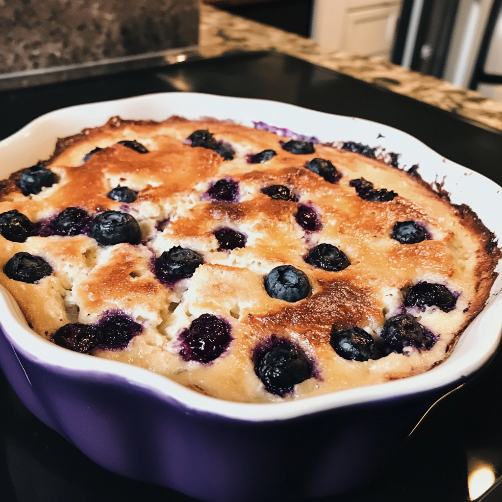 Blueberry Cottage Cheese Breakfast Bake