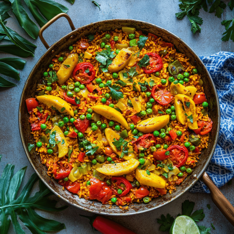 Caribbean Paella Vegan Recipe